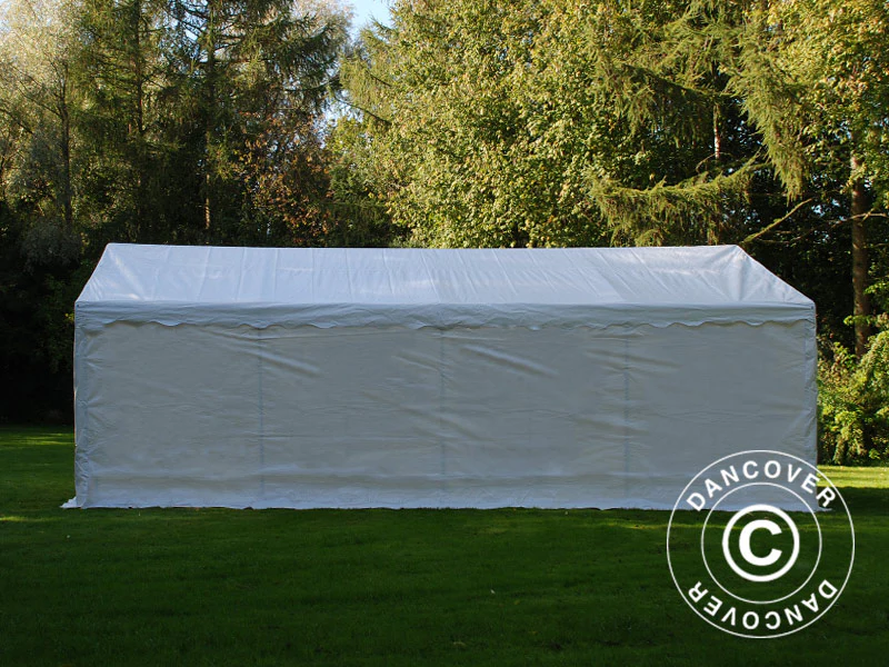 Förvaringstält Basic 2-i-1, 4x8m PE 700, Vit - Image 3
