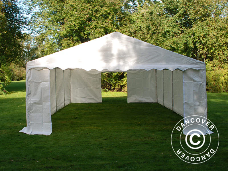 Förvaringstält Basic 2-i-1, 4x8m PE 700, Vit - Image 4