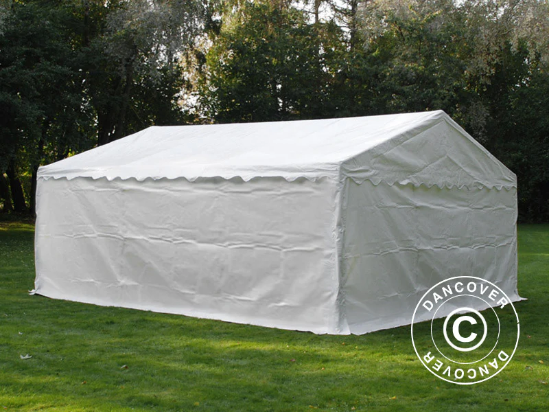 Förvaringstält Basic 2-i-1, 5x6m PE 700, Vit - Image 2