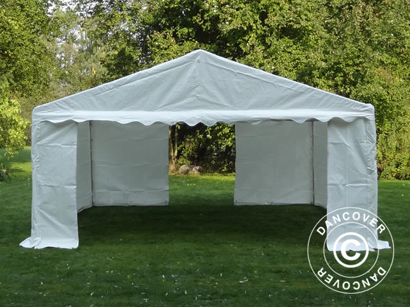 Förvaringstält Basic 2-i-1, 5x6m PE 700, Vit - Image 4