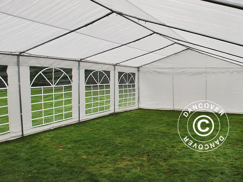 Förvaringstält Basic 2-i-1, 5x8m PE 700, Vit - Image 8