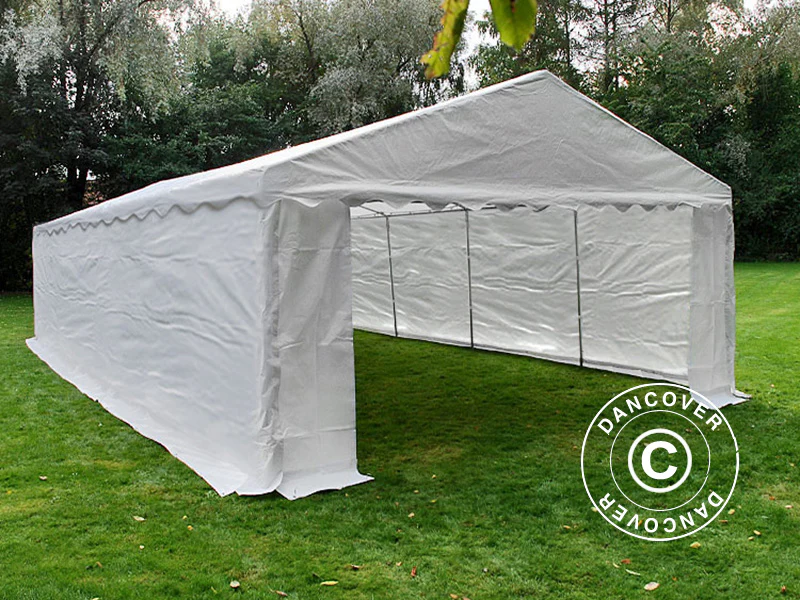 Förvaringstält Basic 2-i-1, 6x12m PE 700, Vit - Image 2
