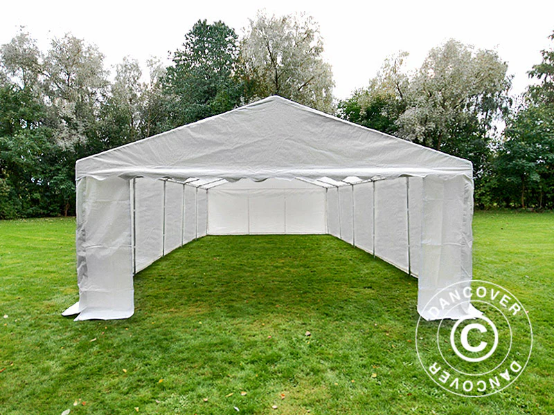 Förvaringstält Basic 2-i-1, 6x12m PE 700, Vit - Image 4