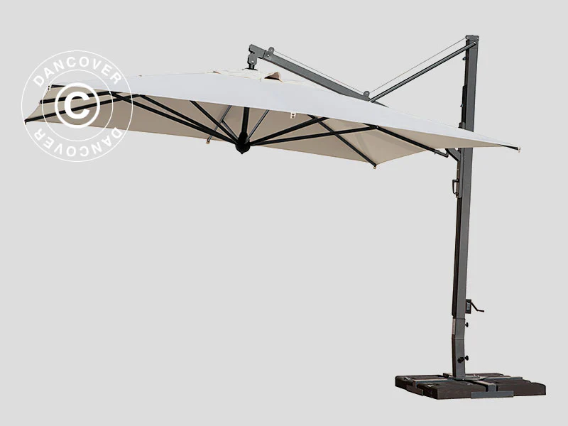 Frihängande parasoll Galileo Maxi, 4x4m, Naturfärgat - Image 2