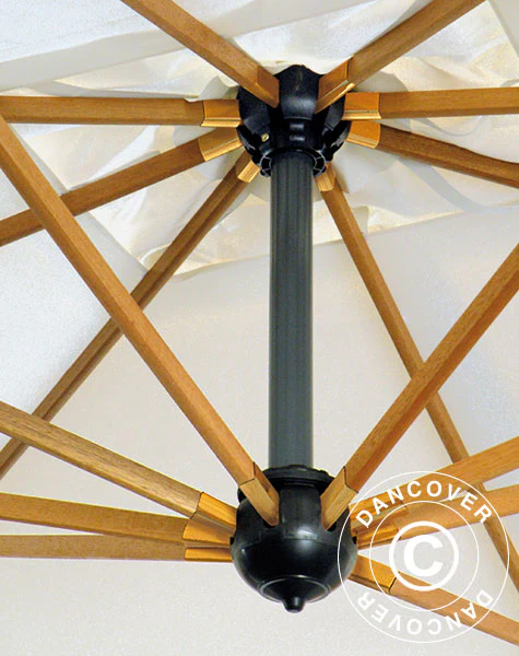 Frihängande parasoll Palladio Braccio med kant, 3,5x3,5m, Naturfärgat - Image 3