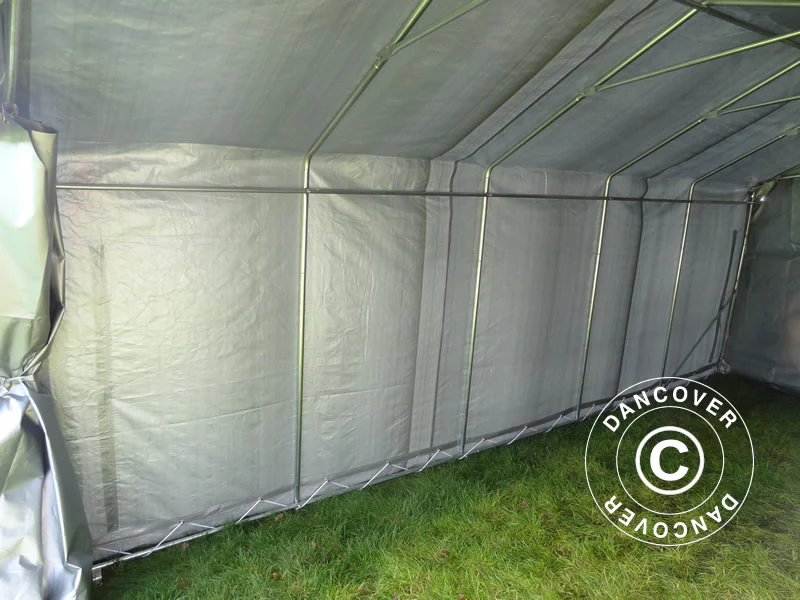 Garagetält PRO 3,3x6x2,4m PE, Grå - Image 7
