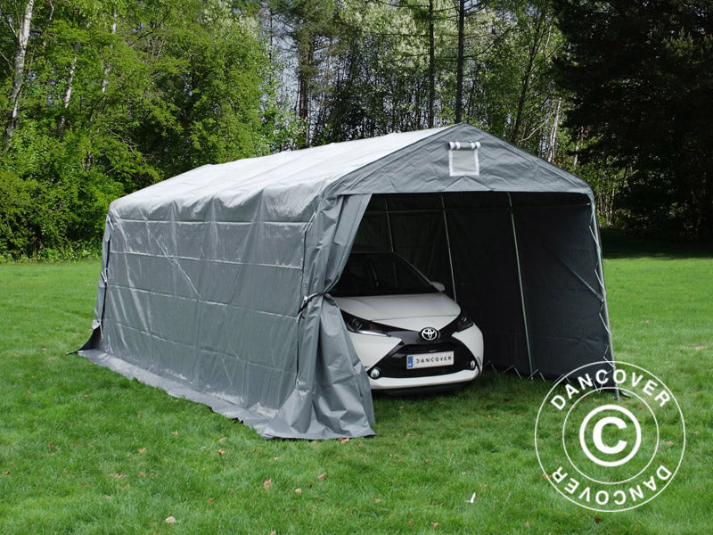Garagetält PRO 3,3x6x2,4m PVC, Grå - Image 2