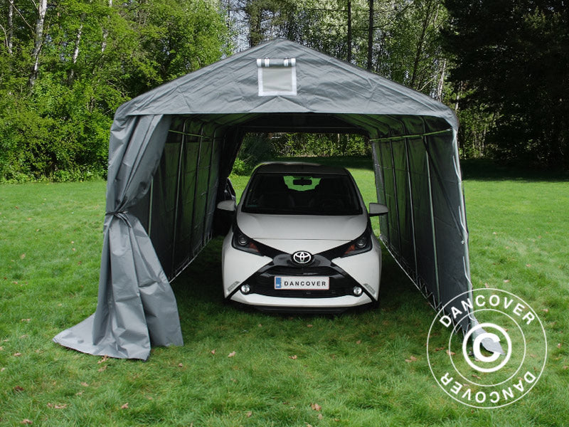 Garagetält PRO 3,3x6x2,4m PVC, Grå - Image 3