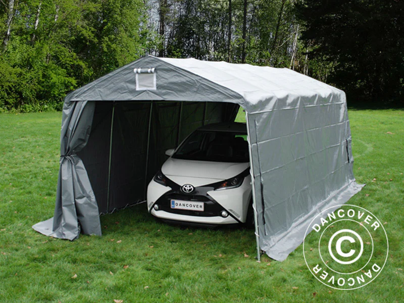 Garagetält PRO 3,3x6x2,4m PVC, Grå - Image 4