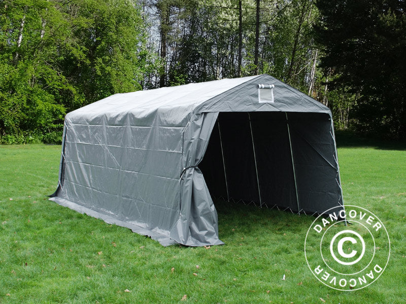 Garagetält PRO 3,3x6x2,4m PVC, Grå - Image 7