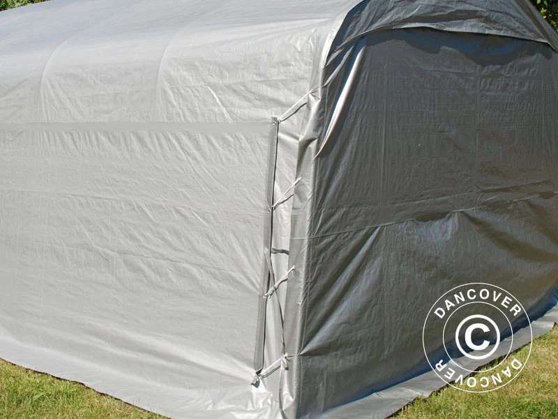 Garagetält PRO 3,6x4,8x2,68m, PE, Grå - Image 10