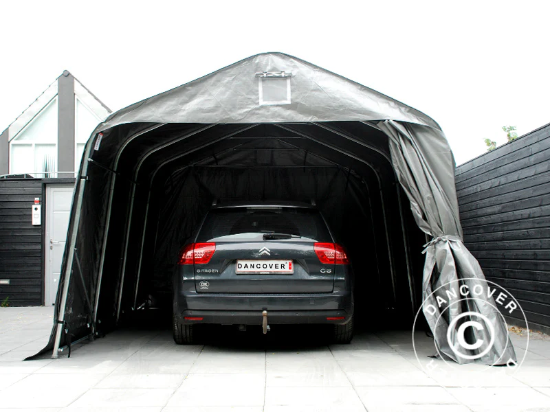 Garagetält PRO 3,6x4,8x2,68m, PE, Grå - Image 2