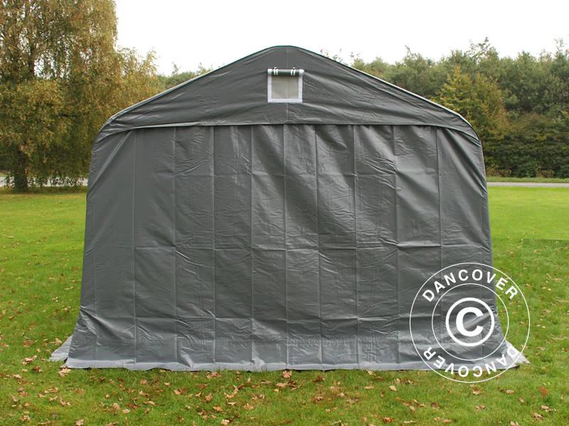 Garagetält PRO 3,6x6x2,68m PVC Grå - Image 3