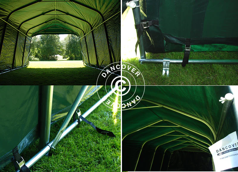 Garagetält PRO 3,6x6x2,68m PVC, Grön - Image 13