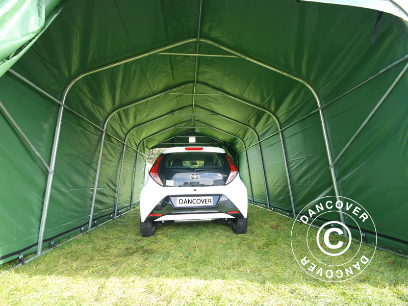 Garagetält PRO 3,6x6x2,68m PVC, Grön - Image 9