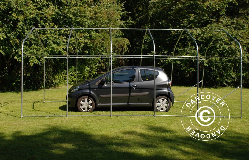 Garagetält PRO 3,6x6x2,7m PVC med golvtäck, Grå - Image 11