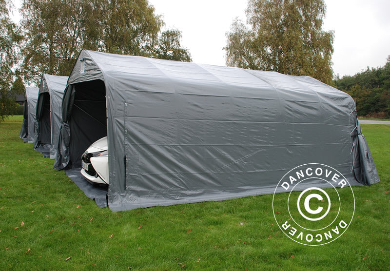 Garagetält PRO 3,6x6x2,7m PVC med golvtäck, Grå - Image 3