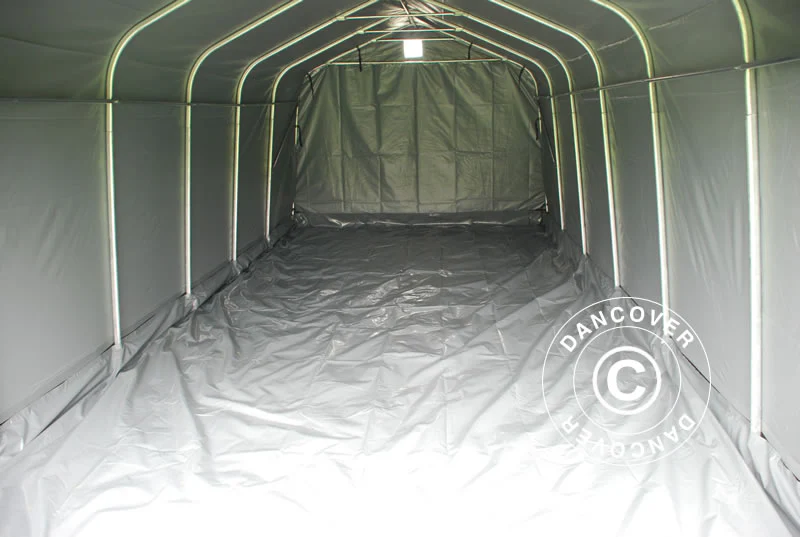 Garagetält PRO 3,6x6x2,7m PVC med golvtäck, Grå - Image 6