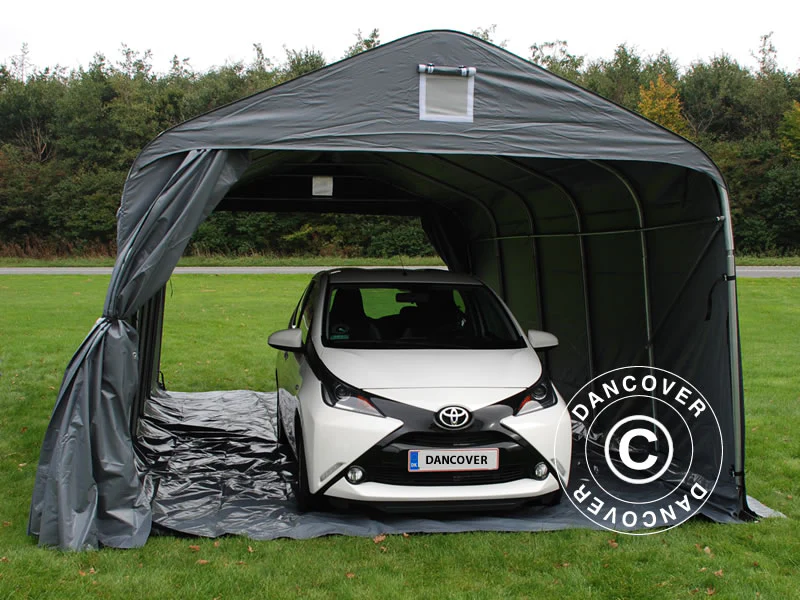 Garagetält PRO 3,6x6x2,7m PVC med golvtäck, Grå - Image 8