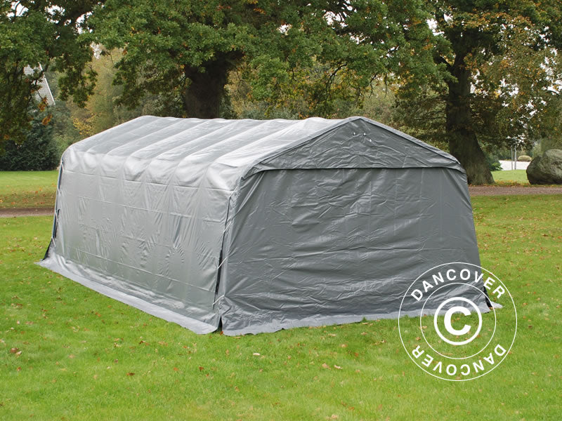 Garagetält PRO 3,6x8,4x2,68m PVC, Grå - Image 4