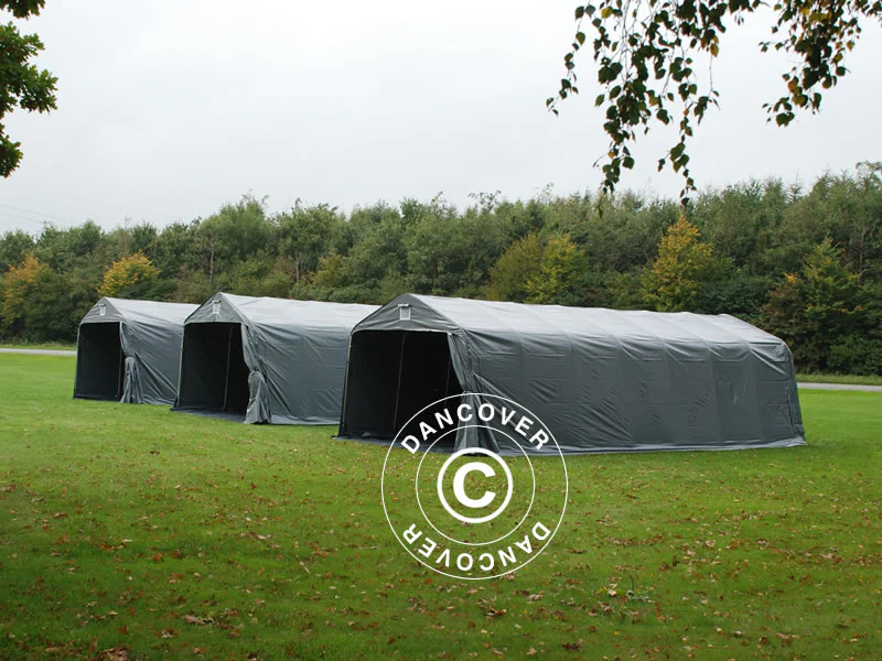 Garagetält PRO 3,6x8,4x2,68m PVC, Grå - Image 7