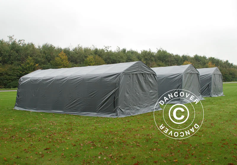 Garagetält PRO 3,6x8,4x2,68m PVC, Grå - Image 9