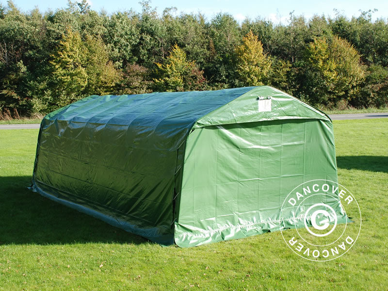 Garagetält PRO 3,6x8,4x2,68m PVC, Grön - Image 2