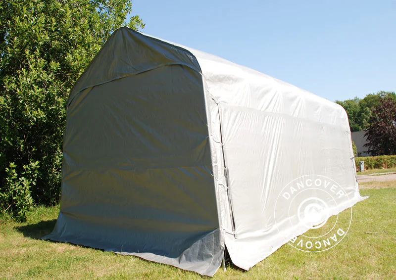 Garagetält PRO 3,77x7,3x3,18m PE, Grå - Image 3