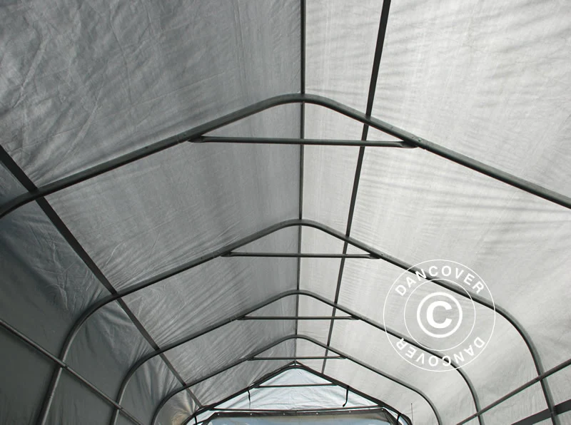 Garagetält PRO 3,77x7,3x3,18m PE, Grå - Image 5