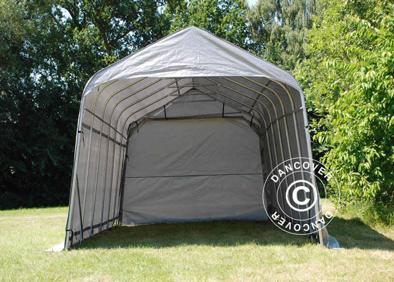 Garagetält PRO 3,77x7,3x3,18m, PVC, Grön - Image 3