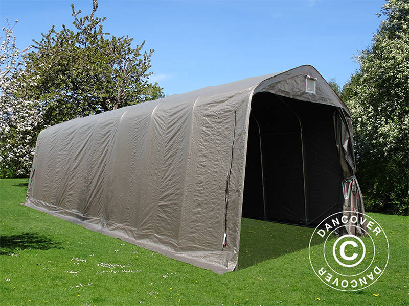 Garagetält PRO 3,77x9,7x3,18m PE, Grå - Image 11
