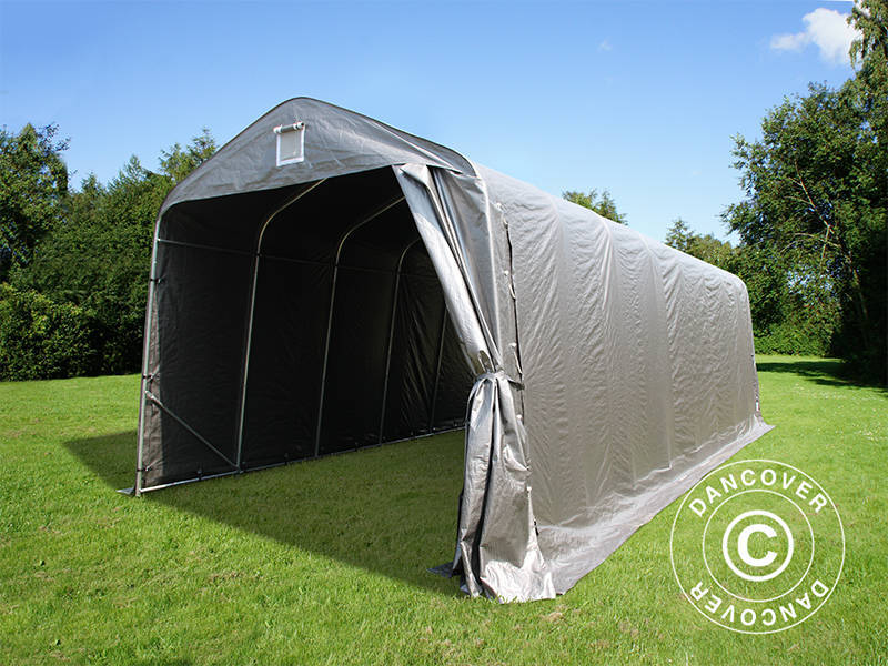 Garagetält PRO 3,77x9,7x3,18m PE, Grå - Image 12