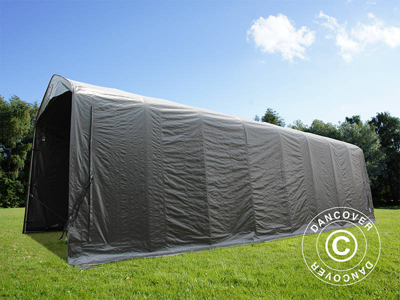 Garagetält PRO 3,77x9,7x3,18m PE, Grå - Image 3