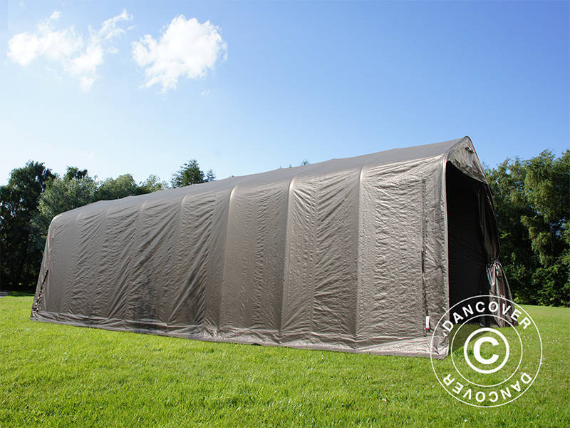 Garagetält PRO 3,77x9,7x3,18m PE, Grå - Image 7