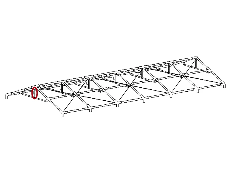Gaveltub vertikal, Ø25mm, 750mm - Image 3