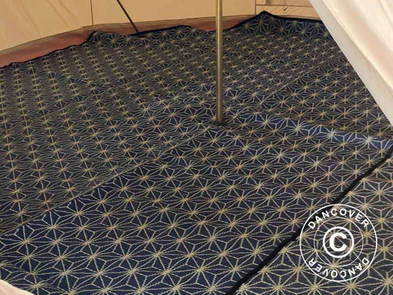 Glampingtältmatta för 4x6m TentZing® tält, 2 st., Blå/Vit - Image 4