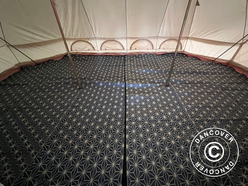 Glampingtältmatta för 4x6m TentZing® tält, 2 st., Blå/Vit - Image 5