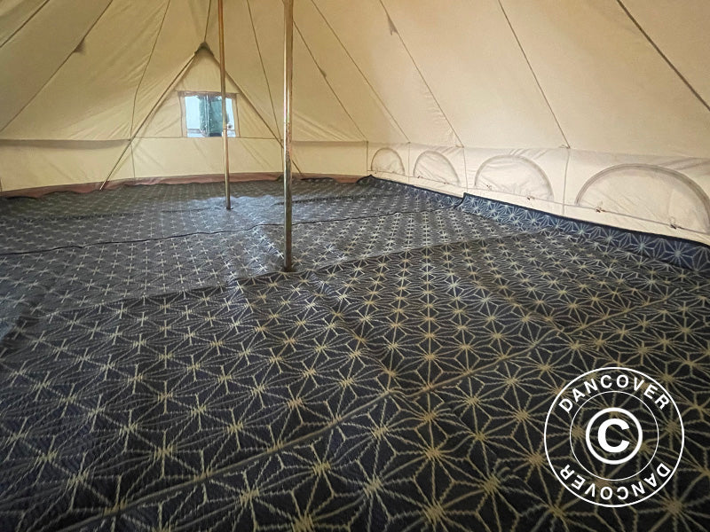 Glampingtältmatta för 4x6m TentZing® tält, 2 st., Blå/Vit - Image 6