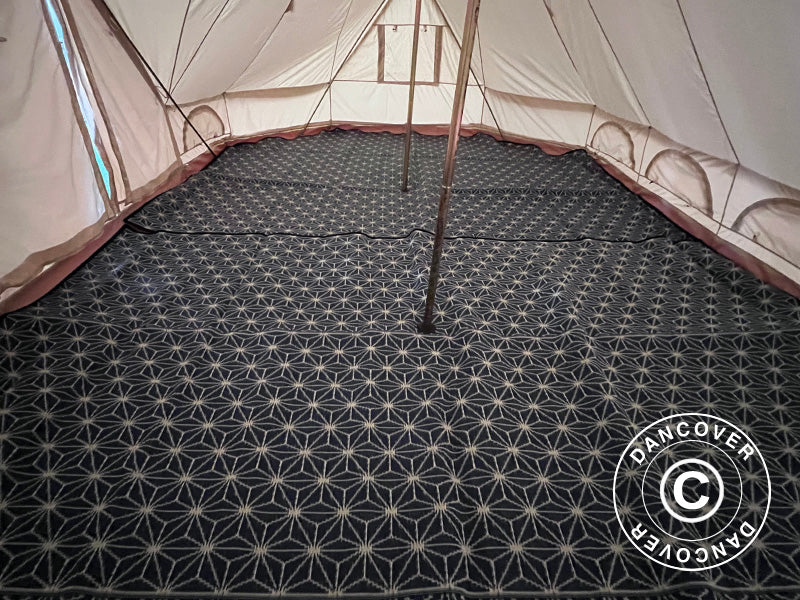 Glampingtältmatta för 4x6m TentZing® tält, 2 st., Blå/Vit - Image 7