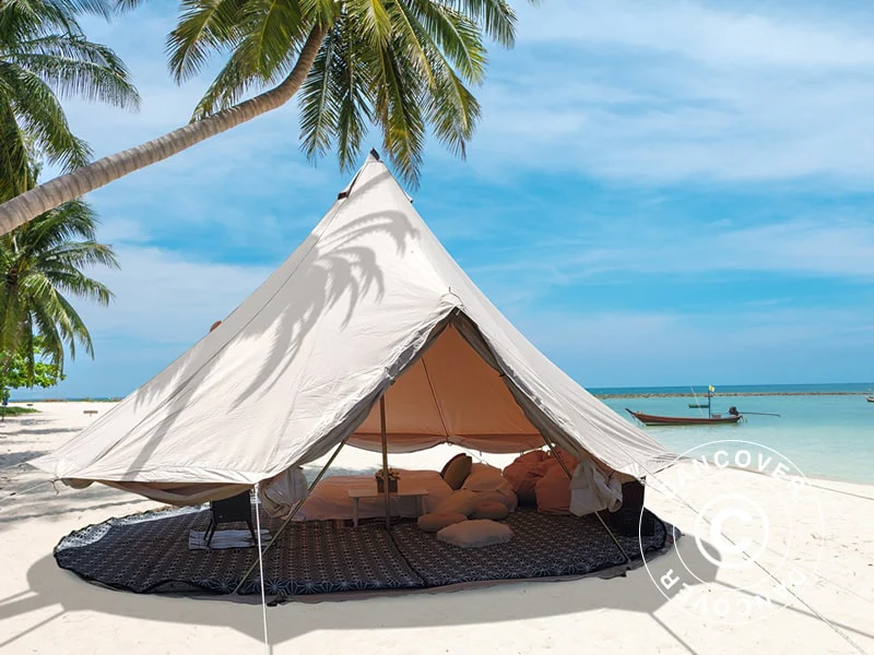 Glampingtält för glamping, TentZing®, 4x4m, 4 Pers, Sand - Image 3