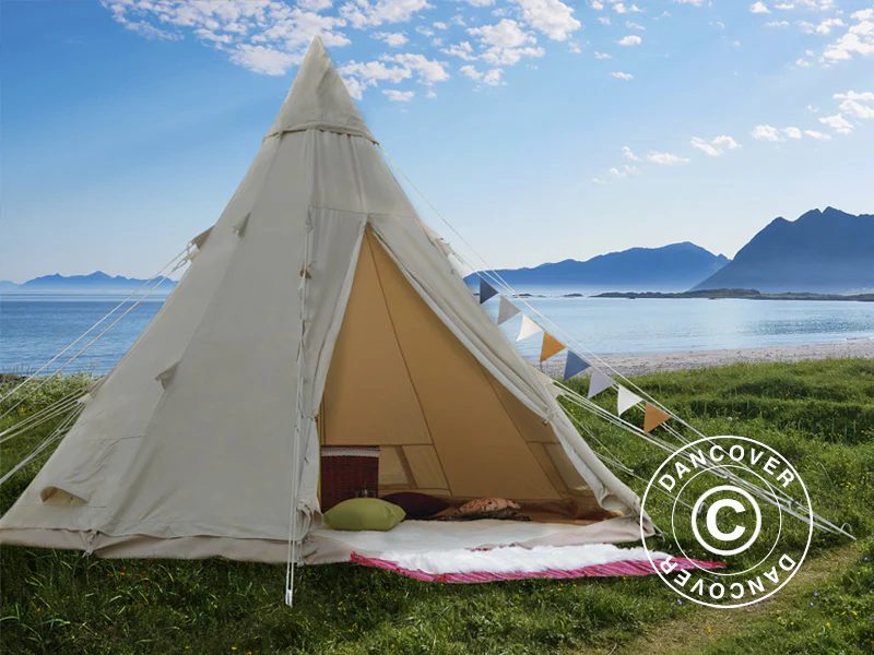 Glampingtält för glamping, TentZing®, 5x5m, 5 Pers, Sand - Image 3
