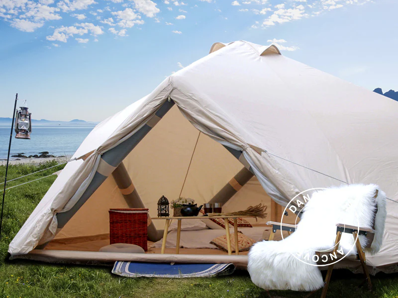 Glampingtält, uppblåsbart, TentZing®, 4x4m, 5 Personer, Sand - Image 3