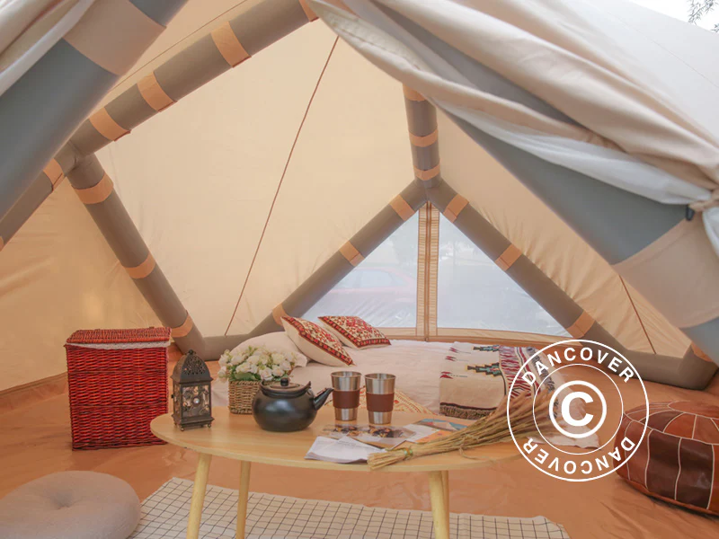 Glampingtält, uppblåsbart, TentZing®, 4x4m, 5 Personer, Sand - Image 5