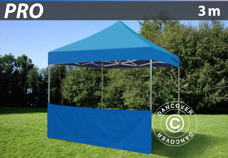 Halv sidovägg för FleXtents PRO, 3m, Blå - Image 2