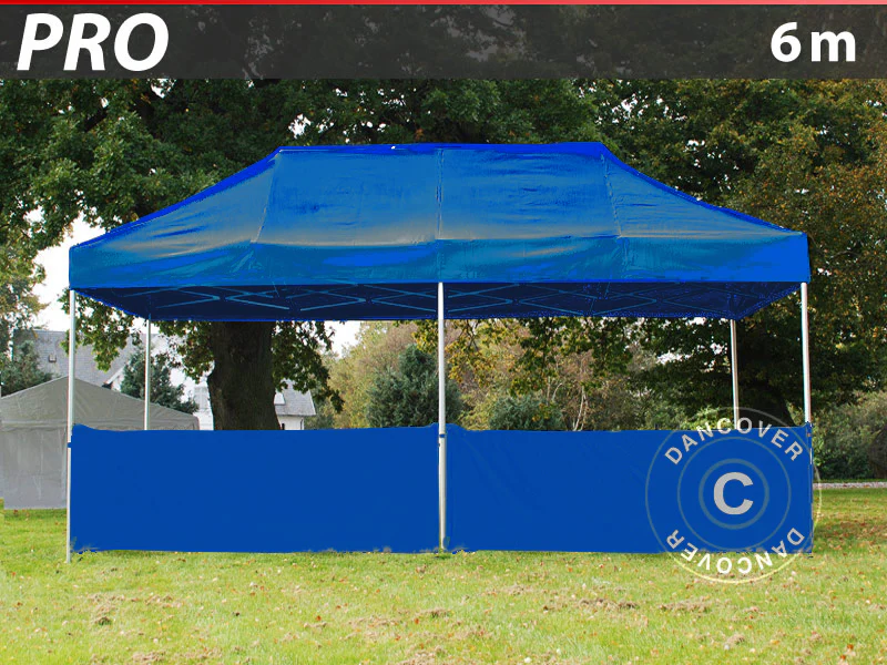 Halv sidovägg för FleXtents PRO, 6m, Blå - Image 2