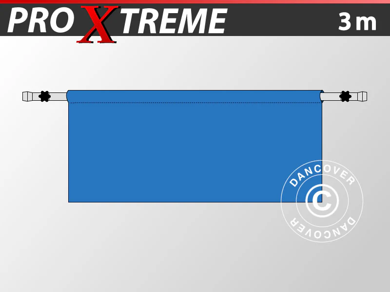 Halv sidovägg för FleXtents PRO Xtreme, 3m, Blå