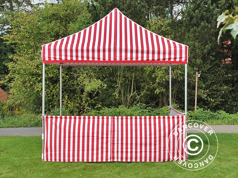 Halv sidovägg för FleXtents PRO Xtreme, 3m, Randigt - Image 6
