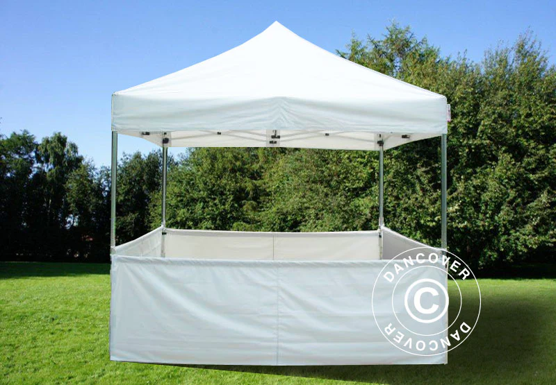 Halv sidovägg för FleXtents PRO Xtreme, 3m, Vit - Image 3