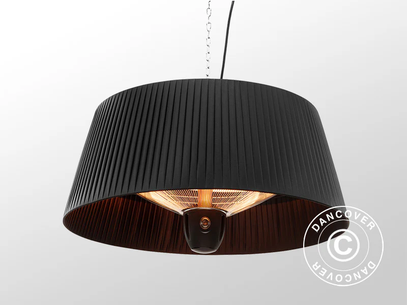 Hängande halogen terrassvärmare IKEMA med fjärrkontroll, 1500W, Svart - Image 2