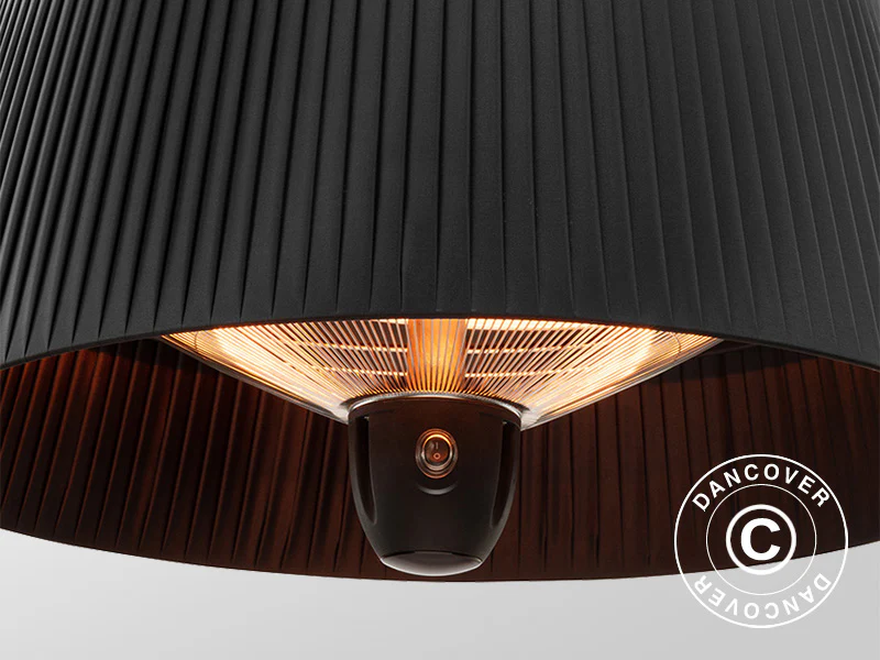 Hängande halogen terrassvärmare IKEMA med fjärrkontroll, 1500W, Svart - Image 3